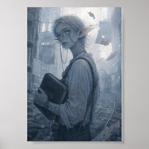 Affiche Anxiété / Archiviste / Bibliothèque