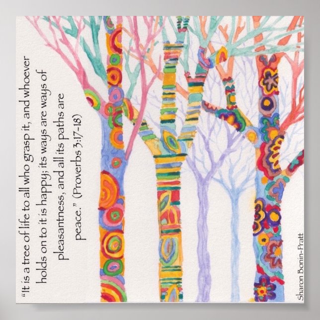 Affiche Arbres de Sharon Bonin-Pratt (Devant)