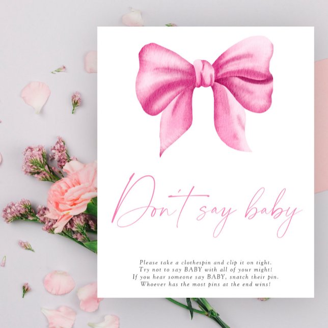 Affiche Arc-en-ciel rose - N'dites pas bébé (Créateur téléchargé)