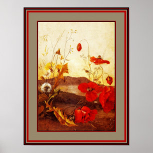 Affiche Artistes célèbres 'Poppies' huile sur toil