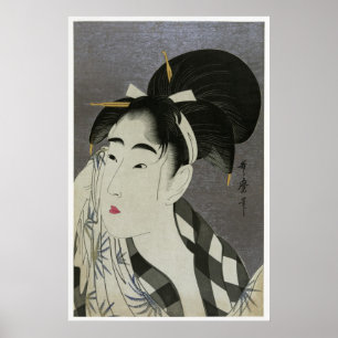 Affiche artistique Ase O Fuku Onna de Kitagawa Uta