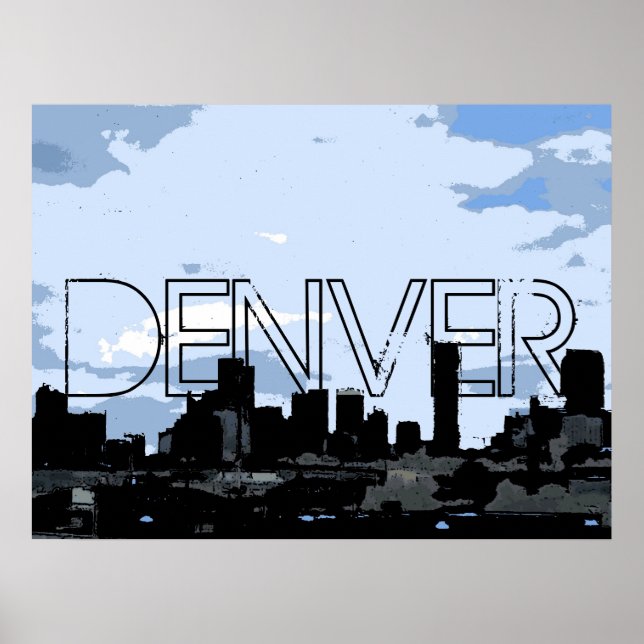 Affiche artistique de Denver Colorado (Devant)