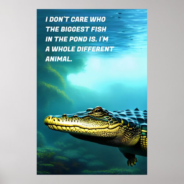 Affiche artistique de motivation Alligator (Devant)