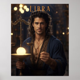 Affiche astrologique de Libra Male