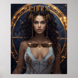 Affiche astrologique féminine de la Libra
