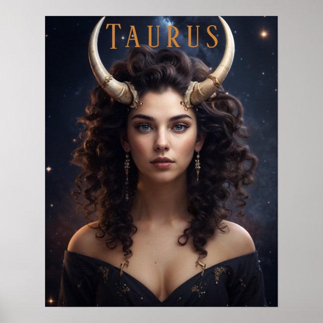 Affiche astrologique féminine de Taurus (Devant)