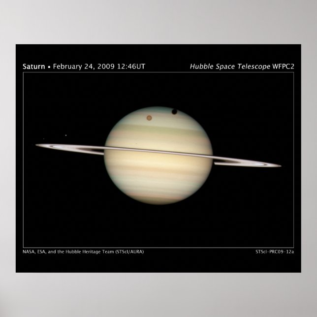 Affiche astronomique Saturns Moons Transit (Devant)