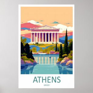 Affiche Athènes Voyage Vintage Parc National de Sk
