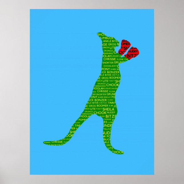 Affiche australienne de boxe en lang Kangaroo (Devant)