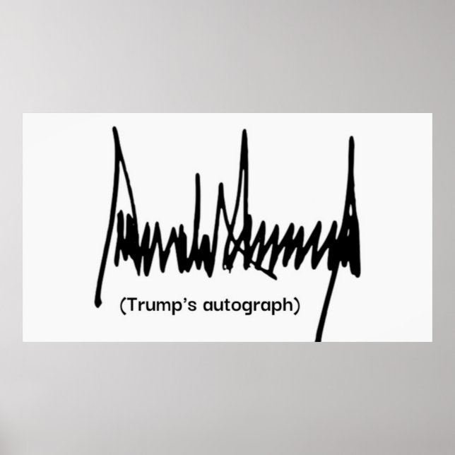 Affiche autographe de Trump (Devant)