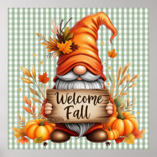 Affiche Automne Gnome