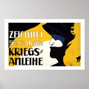 Affiche autrichienne des obligations de guerre (bl