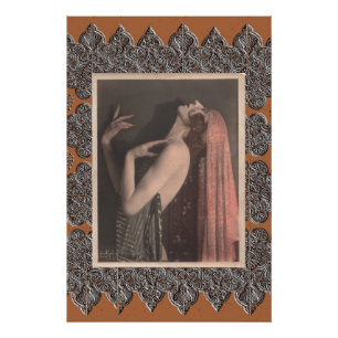 Affiche avec danseuse vintage