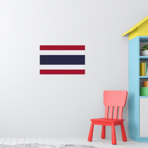 Affiche avec drapeau de la Thaïlande