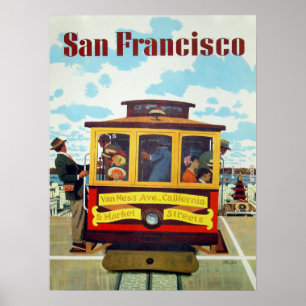 Affiche avec la copie fraîche de San Francisco