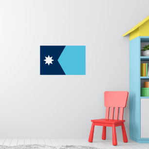 Affiche avec le drapeau du Minnesota, États-Unis