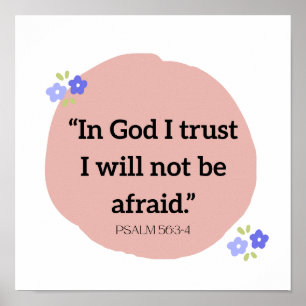 Affiche avec verset biblique 12"x12"