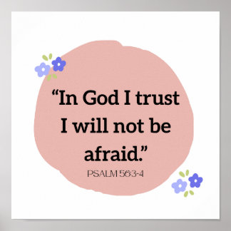 Affiche avec verset biblique 12"x12"