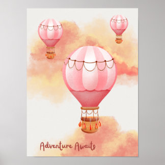 Affiche Aventure au coucher du soleil