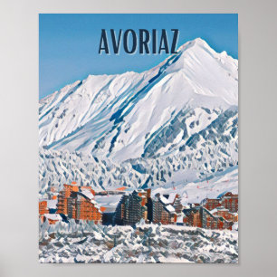 Affiche Avoriaz Station de ski Poster