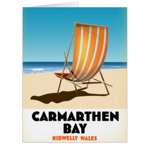 Affiche balnéaire de Carmarthen Bay Kidwelly Wales