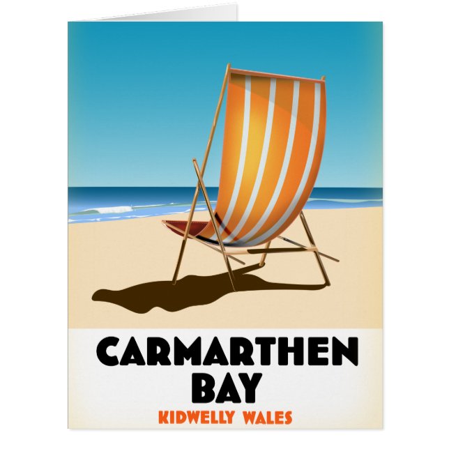 Affiche balnéaire de Carmarthen Bay Kidwelly Wales (Devant)