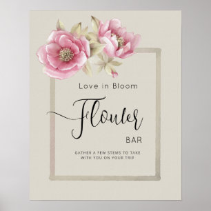 Affiche BAR À FLEURS pour enterrements de vie de j