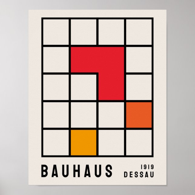 Affiche Bauhaus, Exposition Bauhaus Imprimer B16 (Devant)