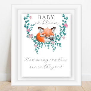 Affiche Bébé renard - devinez combien de bonbons