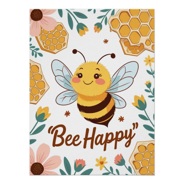 Affiche Bee Happy (Devant)