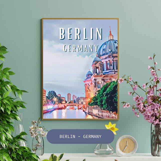 Affiche Berlin, la capitale animée de l'Allemagne Poster (Berlin : où le passé inspire le présent, et où chaque mur a une histoire à raconter. 🇩🇪✨)