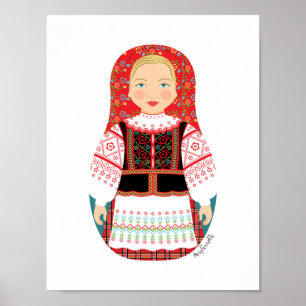 Affiche biélorusse Matryoshka
