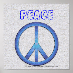 Affiche bleue de paix