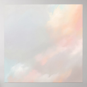 Affiche Bokeh Pastel Envoûtante Abstrait Arc-en-