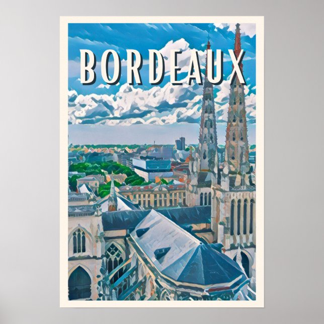 Affiche Bordeaux Photo Vintage  (Devant)