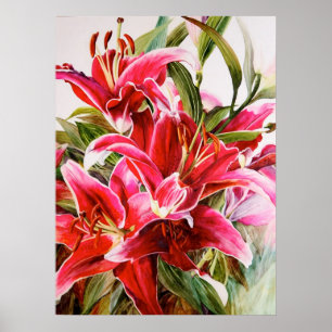 Affiche botanique originale de toile d'impression