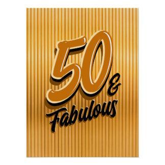 Affiche brillante 50 ans et fabuleuse