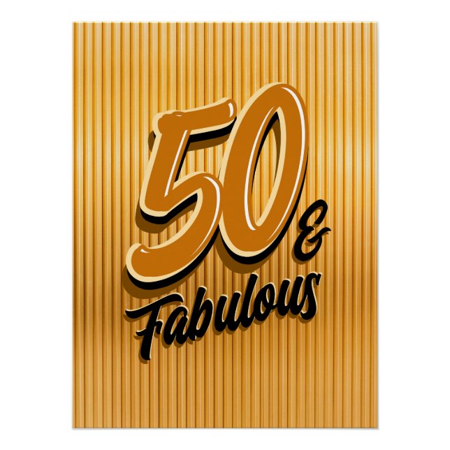 Affiche brillante 50 ans et fabuleuse (Devant)