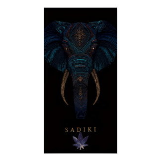 Affiche brillante éléphant