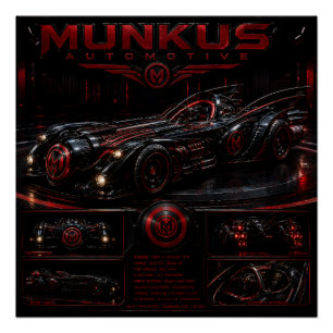 affiche brillante munkus/automobile/patrouille de