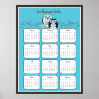 Affiche Calendrier des Chouettes d'hiver 2012
