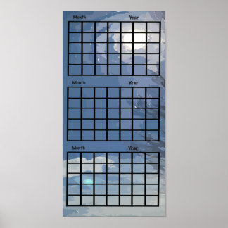 Affiche Calendrier Sunshine In Sky 3 Mois