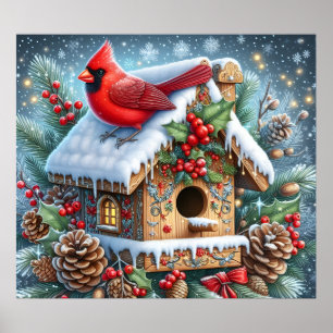 Affiche Cardinal d'hiver