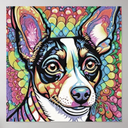 Affiche carrée Fox Terrier