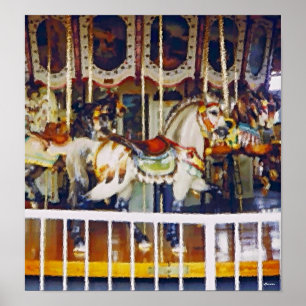 Affiche Carrousel à huile