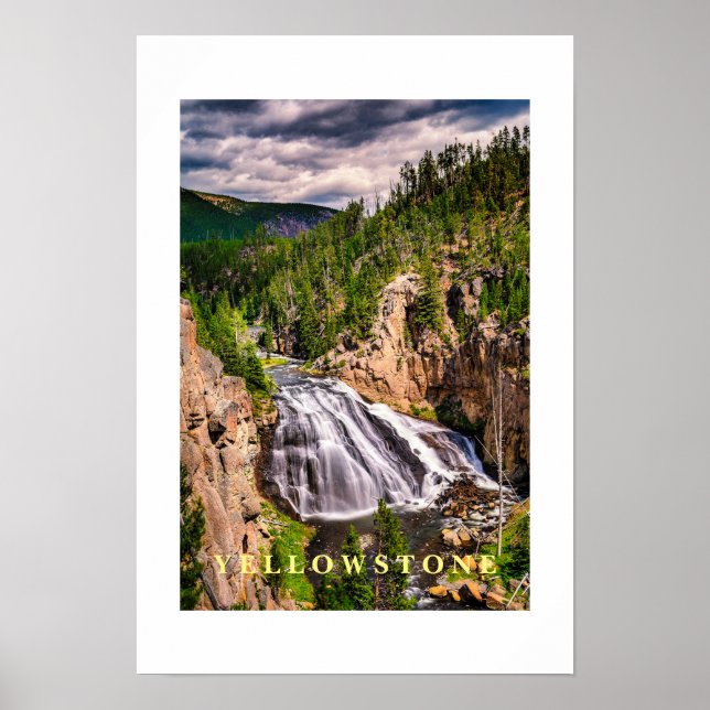 Affiche Cascade de Yellowstone (Devant)