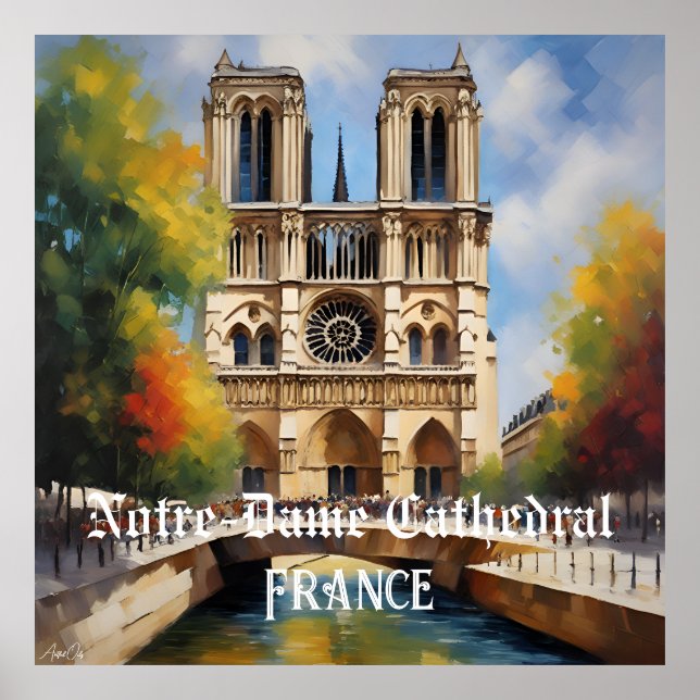 Affiche |Cathédrale Notre-Dame, France | Contenu A (Devant)