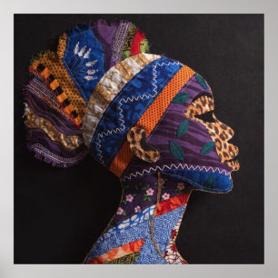 Affiche célébrant les femmes noires colorées