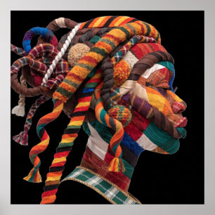 Affiche célébrant les femmes noires colorées