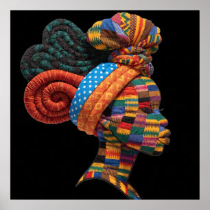 Affiche célébrant les femmes noires colorées